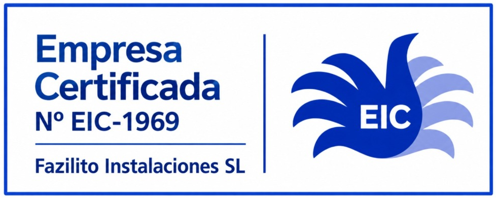 Empresa Certificada Nº EIC-1969 - Fazilito Instalaciones SL